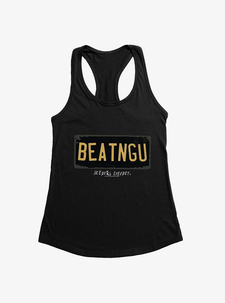 Jeepers Creepers License Plate Womens Tank Top