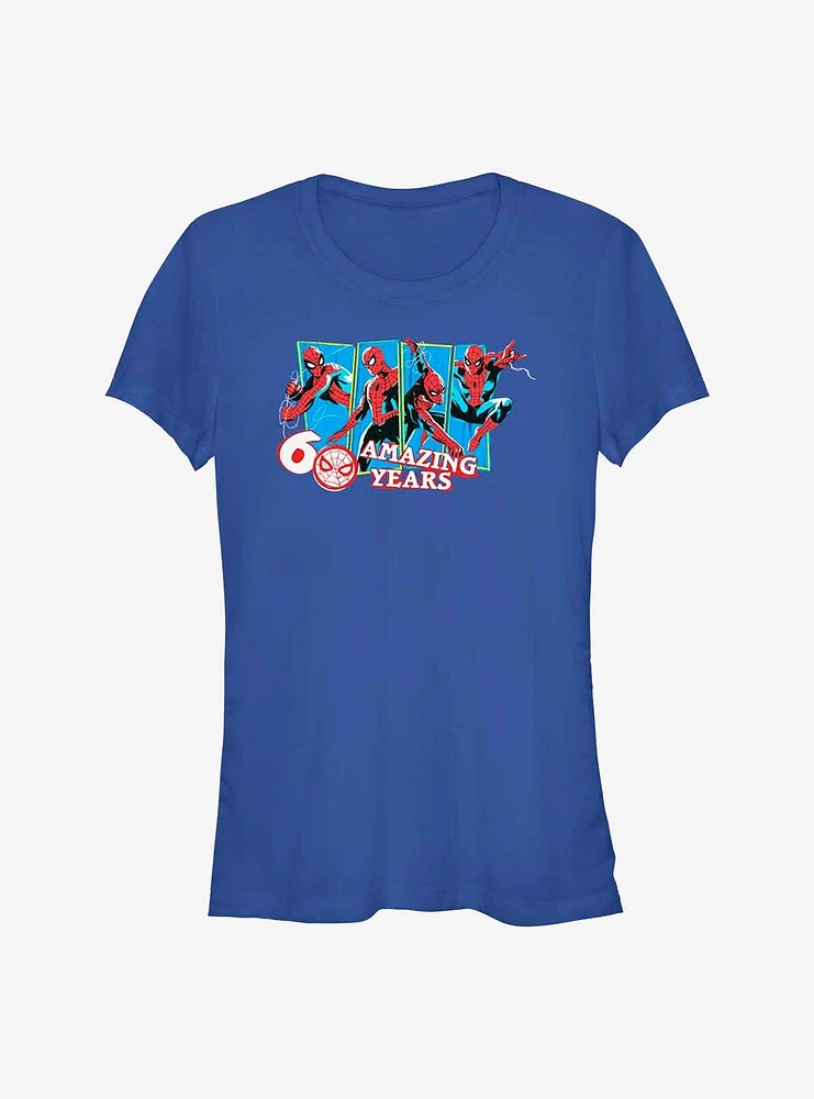 Marvel Spider-Man 60th Anniversary 60 Amazing Years Girls T-Shirt