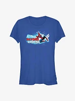 Marvel Spider-Man 60th Anniversary Beyond Amazing Swing Pose Girls T-Shirt