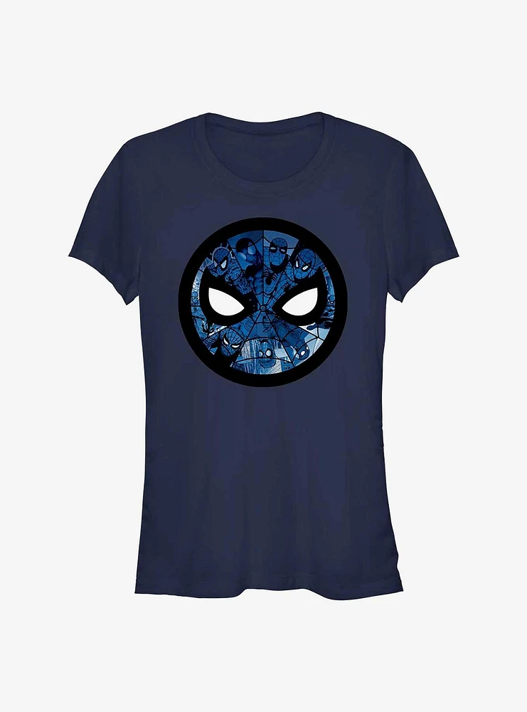 Marvel Spider-Man 60th Anniversary Mask Badge Girls T-Shirt