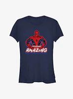 Marvel Spider-Man 60th Anniversary Beyond Amazing Spidey Pose Girls T-Shirt
