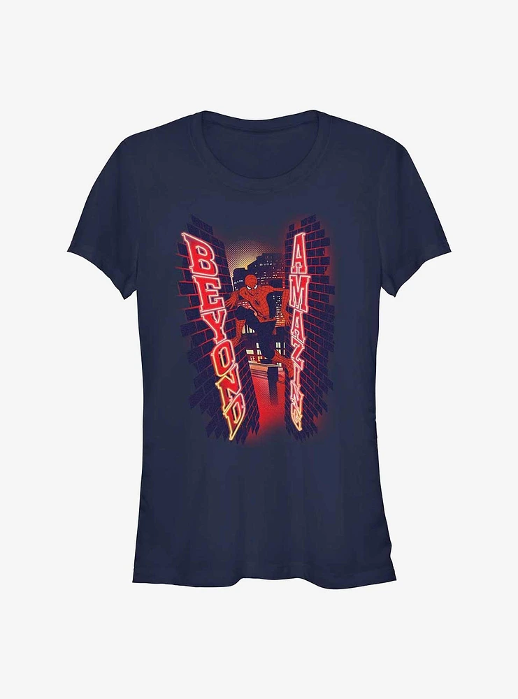 Marvel Spider-Man 60th Anniversary Wall Climb Beyond Amazing Girls T-Shirt