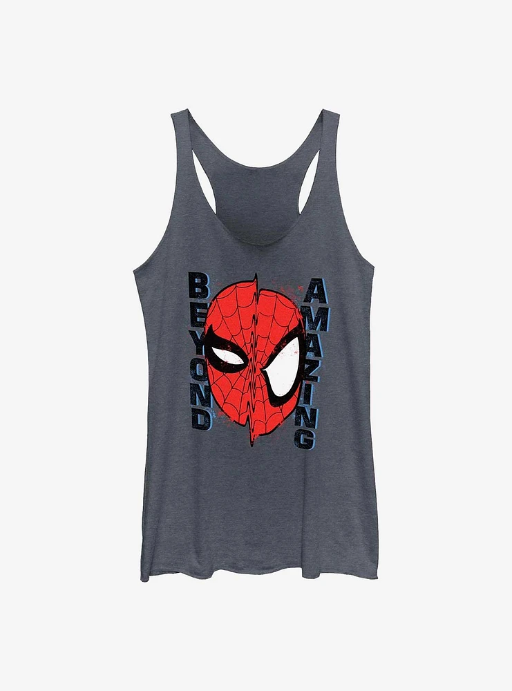 Marvel Spider-Man 60th Anniversary Beyond Amazing Mask Warp Girls Tank