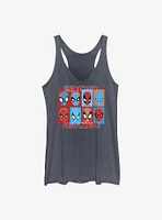 Marvel Spider-Man 60th Anniversary Spidey Mask Evolution Girls Tank