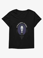 Addams Family Movie I'm Happy Inside Girls T-Shirt Plus