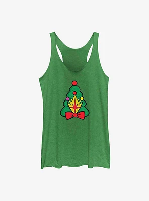 Marvel Guardians of the Galaxy Holiday Special Christmas Tree Badge Girls Tank