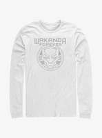 Marvel Black Panther: Wakanda Forever Badge Logo Long-Sleeve T-Shirt