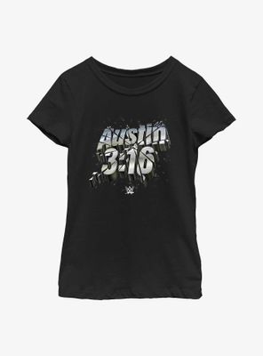 WWE Stone Cold Steve Austin 3:16 Shattered Logo Youth Girls T-Shirt