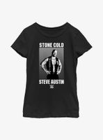 WWE Stone Cold Steve Austin Black & White Photo Youth Girls T-Shirt