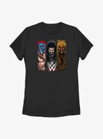 WWE Rey Mysterio, Roman Reigns & Bobby Lashley Womens T-Shirt