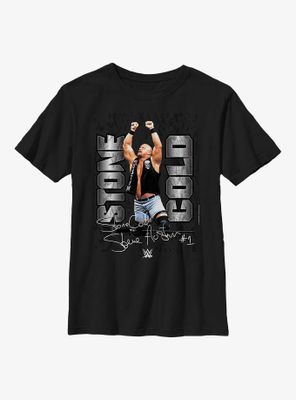 WWE Stone Cold Steve Austin Signature Photo Youth T-Shirt