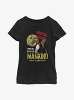 WWE Mick Foley Mankind Hardcore Legend Youth Girls T-Shirt