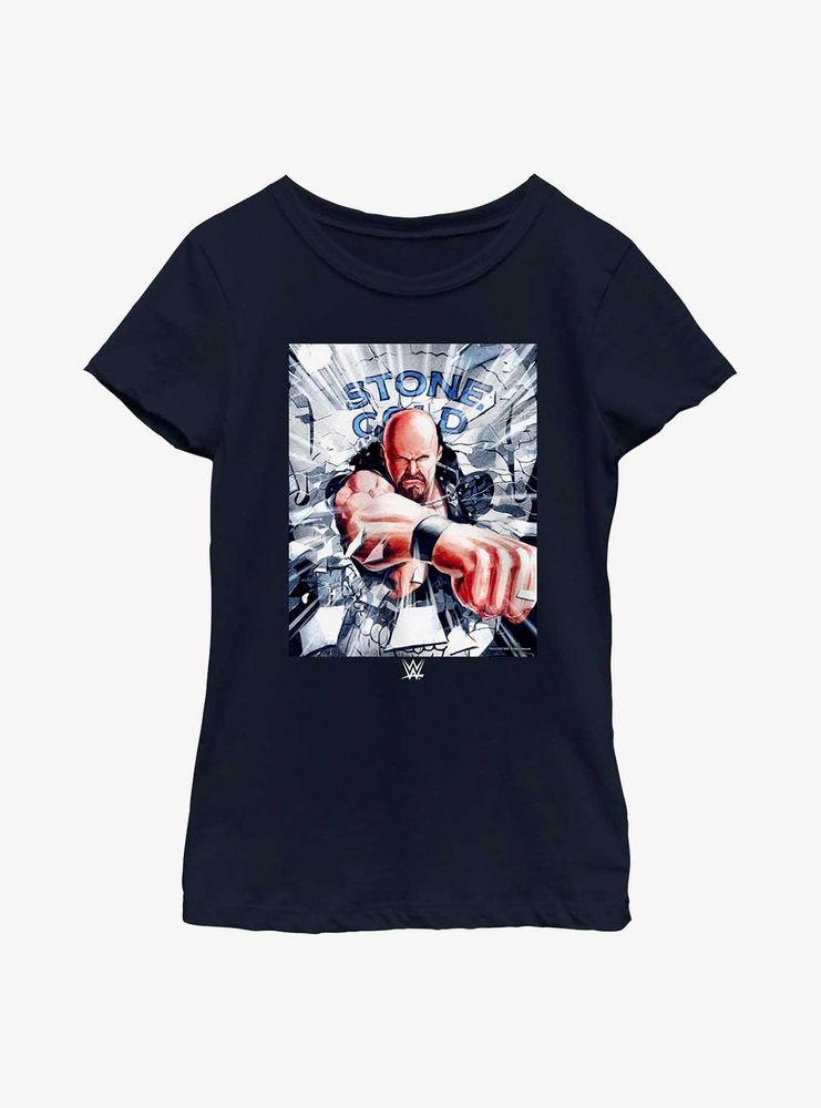 WWE Stone Cold Steve Austin Poster Youth Girls T-Shirt