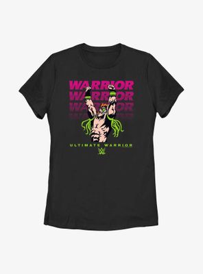 WWE Ultimate Warrior Name Stack Womens T-Shirt