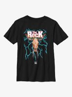 WWE The Rock Lightning Bull Skull Logo Youth T-Shirt