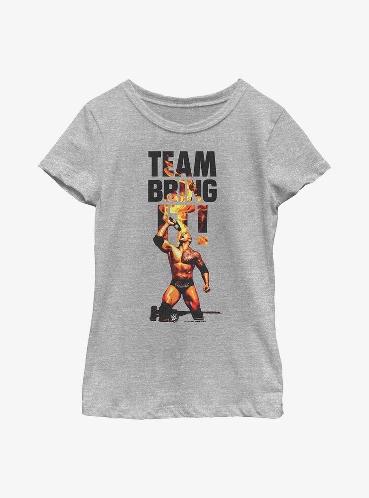 WWE The Rock Team Bring It! Photo Youth Girls T-Shirt