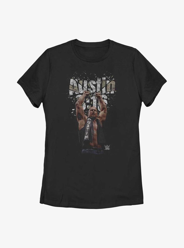 WWE Stone Cold Steve Austin 3:16 Shattered Photo Womens T-Shirt