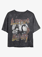 Disney Princesses Sleeping Beauty Mineral Wash Crop Womens T-Shirt
