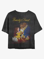 Disney Princesses Classic Beauty Mineral Wash Crop Womens T-Shirt