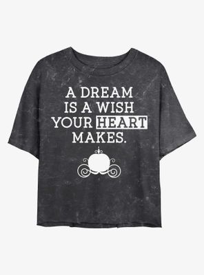 Disney Princesses Dream Wish Mineral Wash Crop Womens T-Shirt