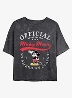 Disney Mickey Mouse An American Classic Mineral Wash Crop Womens T-Shirt