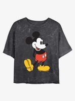 Disney Mickey Mouse Classic Mineral Wash Crop Womens T-Shirt