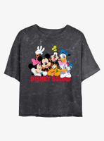 Disney Mickey Mouse Squad Mineral Wash Crop Womens T-Shirt