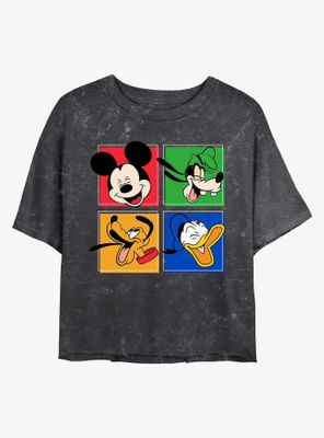 Disney Mickey Mouse and Friends Mineral Wash Crop Womens T-Shirt