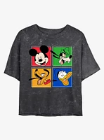 Disney Mickey Mouse and Friends Mineral Wash Crop Womens T-Shirt