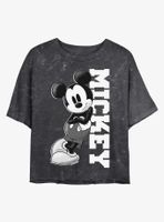 Disney Mickey Mouse Lean Mineral Wash Crop Womens T-Shirt