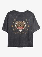 Disney Mickey Mouse Tiger Spirit Mineral Wash Crop Womens T-Shirt