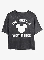 Disney Mickey Mouse Vacation Mode Mineral Wash Crop Womens T-Shirt