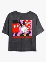 Disney Minnie Mouse Current Mood Mineral Wash Crop Womens T-Shirt