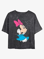 Disney Minnie Mouse Shock Mineral Wash Crop Womens T-Shirt