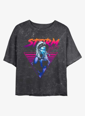 Marvel X-Men Neon Storm Mineral Wash Crop Womens T-Shirt
