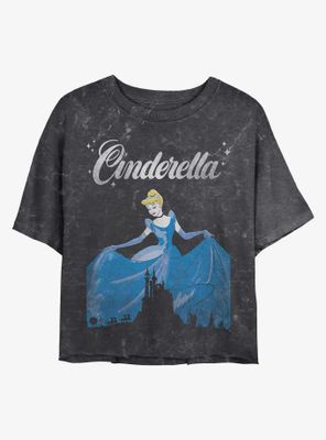 Disney Cinderella Dancing Mineral Wash Crop Womens T-Shirt