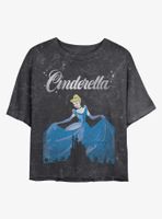 Disney Cinderella Dancing Mineral Wash Crop Womens T-Shirt