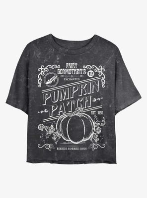 Disney Cinderella Fairy Godmother's Pumpkin Patch Mineral Wash Crop Womens T-Shirt