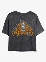 Disney Cinderella Pumpkin Carriage Mineral Wash Crop Womens T-Shirt