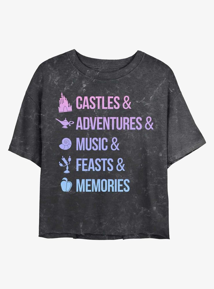 Disney Princesses Just Things Mineral Wash Crop Womens T-Shirt