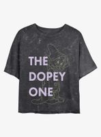 Disney Princesses One Dopey Dwarf Mineral Wash Crop Womens T-Shirt