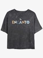 Disney Encanto Logo Mineral Wash Womens Crop T-Shirt