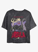 Disney The Little Mermaid Ursula Sea Witch Mineral Wash Crop Womens T-Shirt