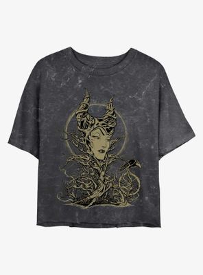 Disney Maleficent The Gift Mineral Wash Crop Womens T-Shirt