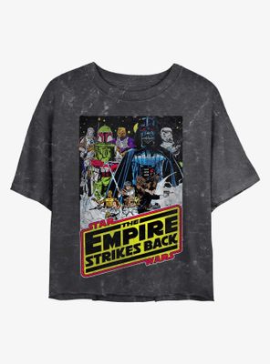 Star Wars The Empire Strikes Back Mineral Wash Crop Womens T-Shirt