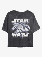 Star Wars Initiating Hyperdrive Mineral Wash Crop Womens T-Shirt