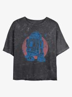 Star Wars R2-D2 Mineral Wash Crop Womens T-Shirt