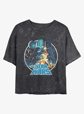 Star Wars Vintage Victory Mineral Wash Crop Womens T-Shirt