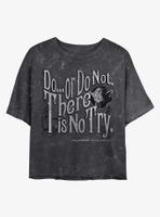 Star Wars Yodaisms Mineral Wash Crop Womens T-Shirt