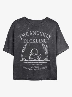 Disney Tangled The Snuggly Duckling Mineral Wash Crop Womens T-Shirt